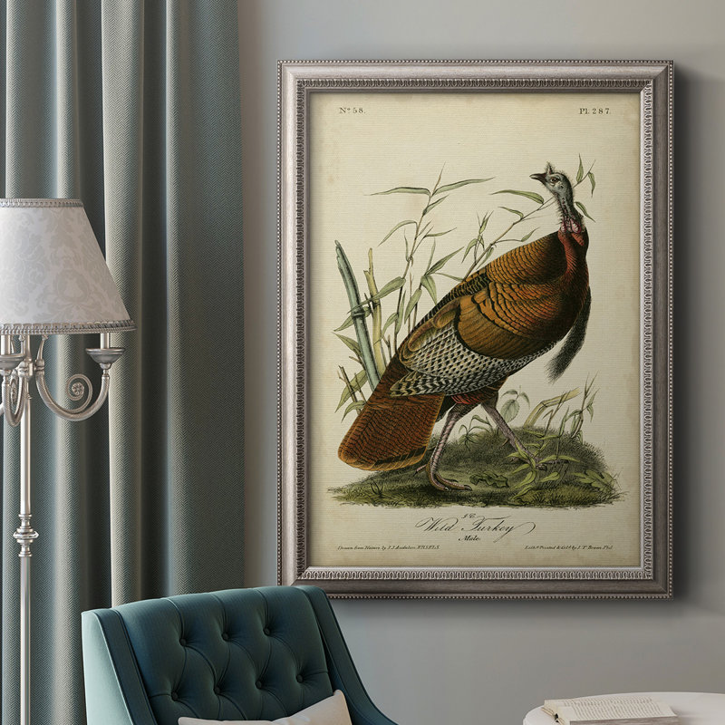 Audubon Wild Turquie - reproduction d'art sur toile, H 36 po x l 24 po x P 2,5 po