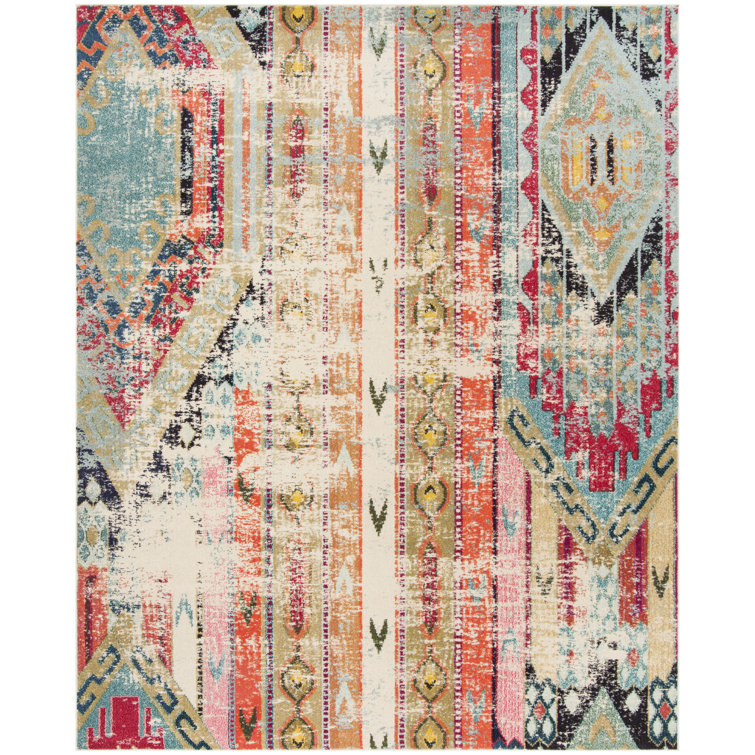 Galan Pink/Orange/Yellow Area Rug