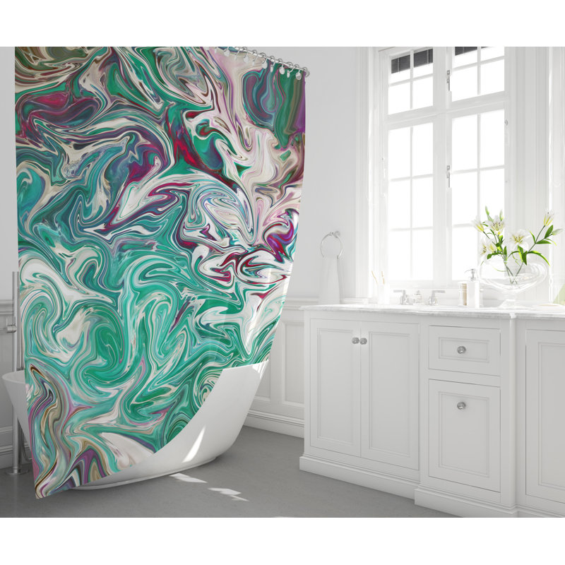 Rideau de douche simple abstrait, H 83 po x l 70 po