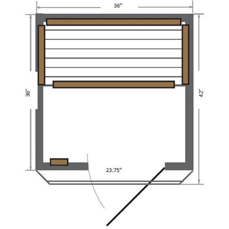 Sedona Compact Cedar Wood 1-Person Infrared Sauna
