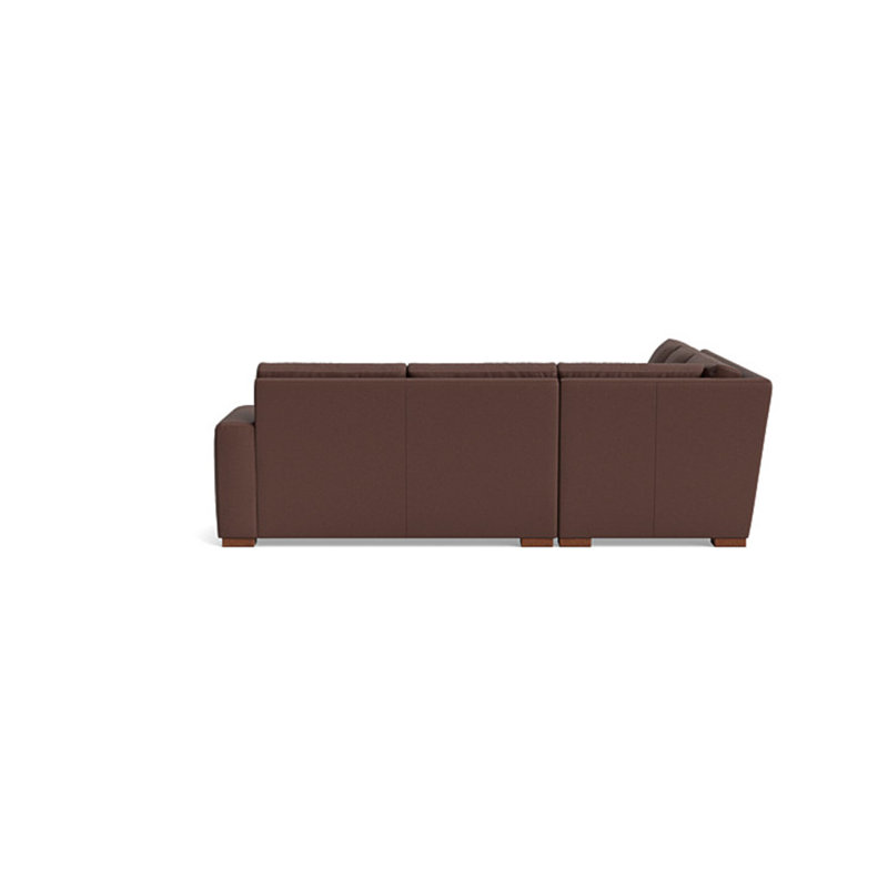 Couch Potato Leather Sectional, Left Hand Facing, Leather - Deep Blue