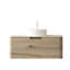 Meuble-lavabo mural 36 po avec vasque ronde en céramique blanche-1313745786