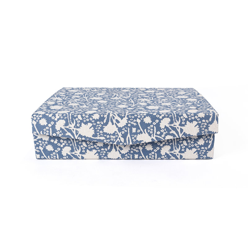 Boîte-cadeau Meadows - bleu - 12,5 po x 9,5 po x 3 po