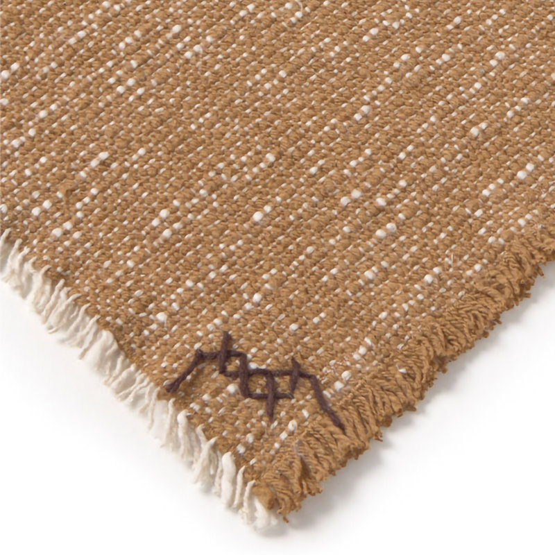 Hand Loomed Throw Blanket, Ochre