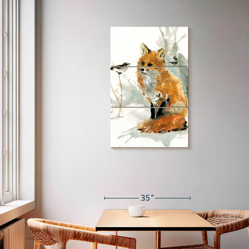 Brampt Fox And Friend, 57" H x 36" W