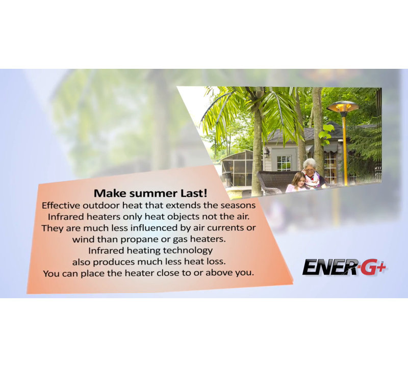 Silver Aluminum Electric Standing Patio Heater with Emergency Shut Off