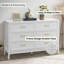 Commode 6 tiroirs pour chambre à coucher Walter, commode moderne l 47,3 po, organisateur de tiroir en bois pour vêtements, entrée, couloir, chambre de bébé ou salon, blanc-940946900