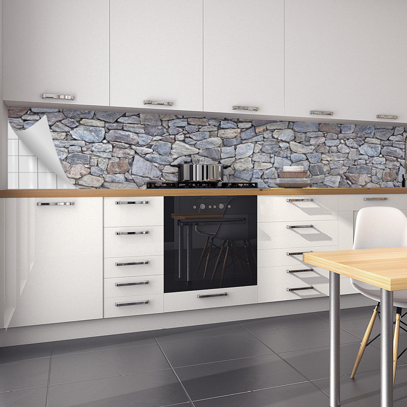 Olga 60cm W x 450cm L PVC Peel and Stick Panel