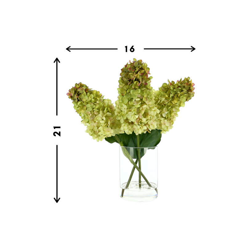 Luxe Cone Hydrangea Arrangement, Green