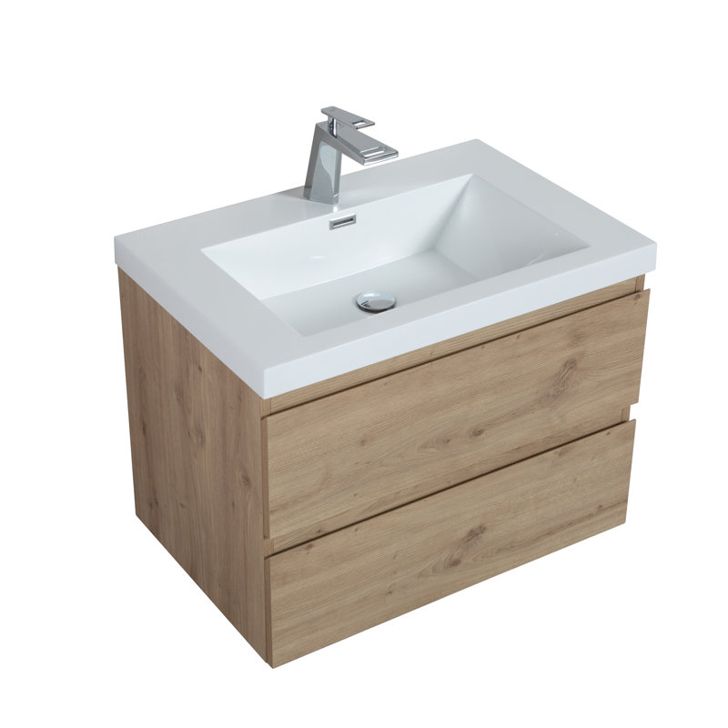 Latoina 29.5" Wall-Mounted Single Bathroom Vanity Set