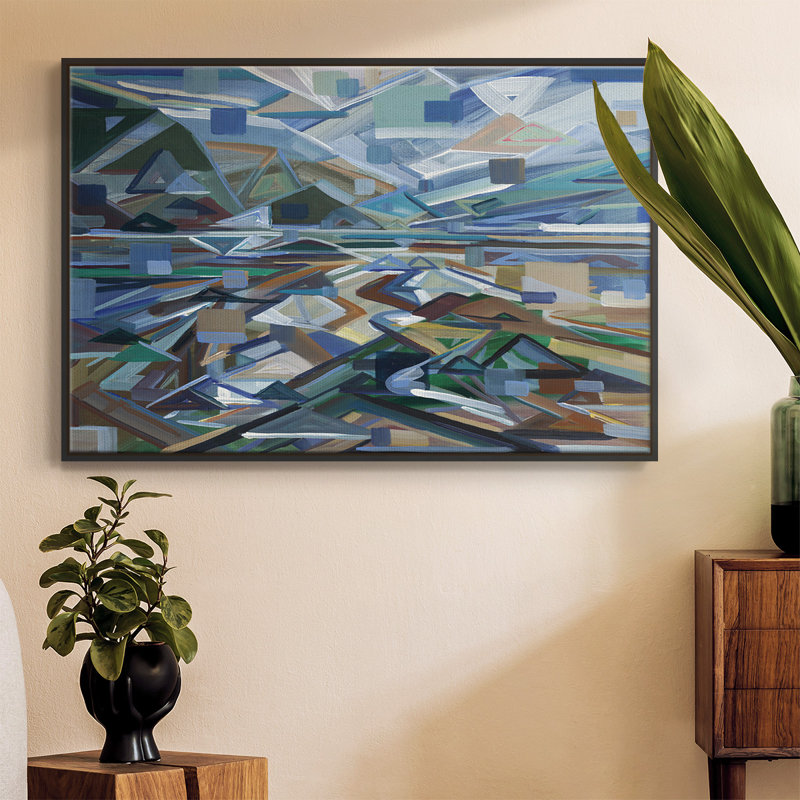 Marée basse, reproduction d'art sur toile, H 17 po x l 25 po x P 2 po, Noir