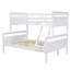 Lit superposé simple au-dessus d'un lit double - Blanc avec accessoires-465142984