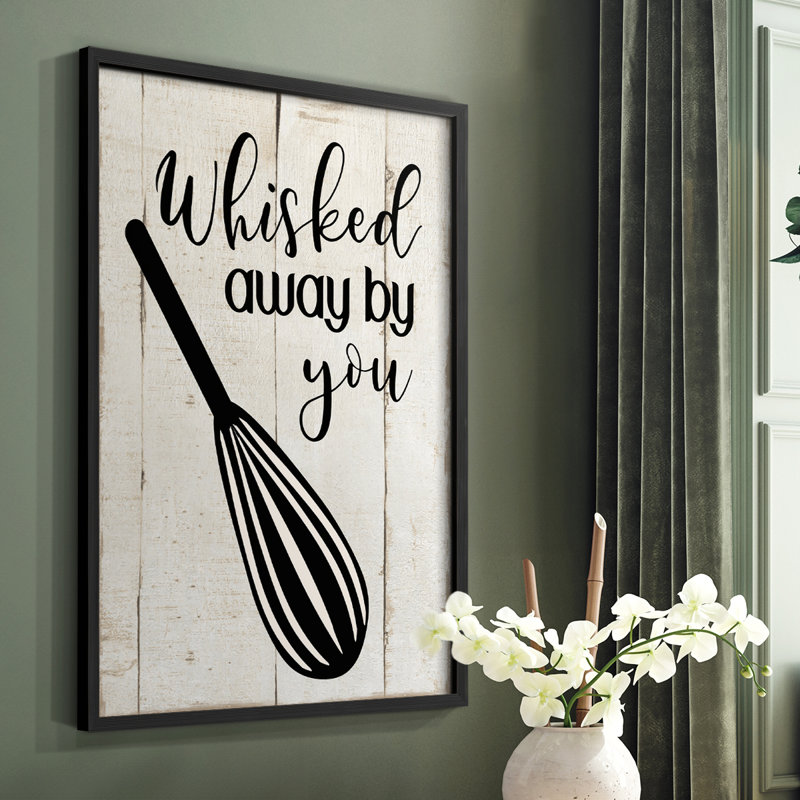 «Whisked Away», reproduction encadrée - bois massif, Noir, H 10 po x l 8 po