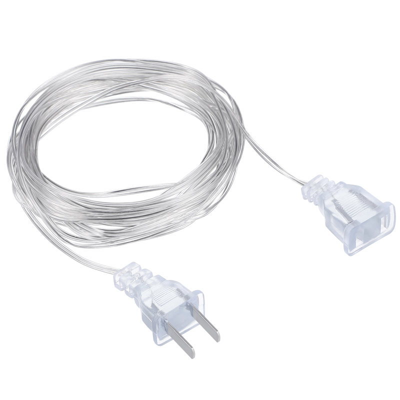 Garden String Light Plug Lamp Extension String Curtain Light Extended Cord (Chinese Flat Plug)