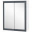 Armoire à pharmacie de salle de bain avec miroir, armoire à miroir murale de salle de bain 27 po x 30 po, armoire de salle de bain murale avec rangement, portes doubles et 2 tablettes réglables, blanc