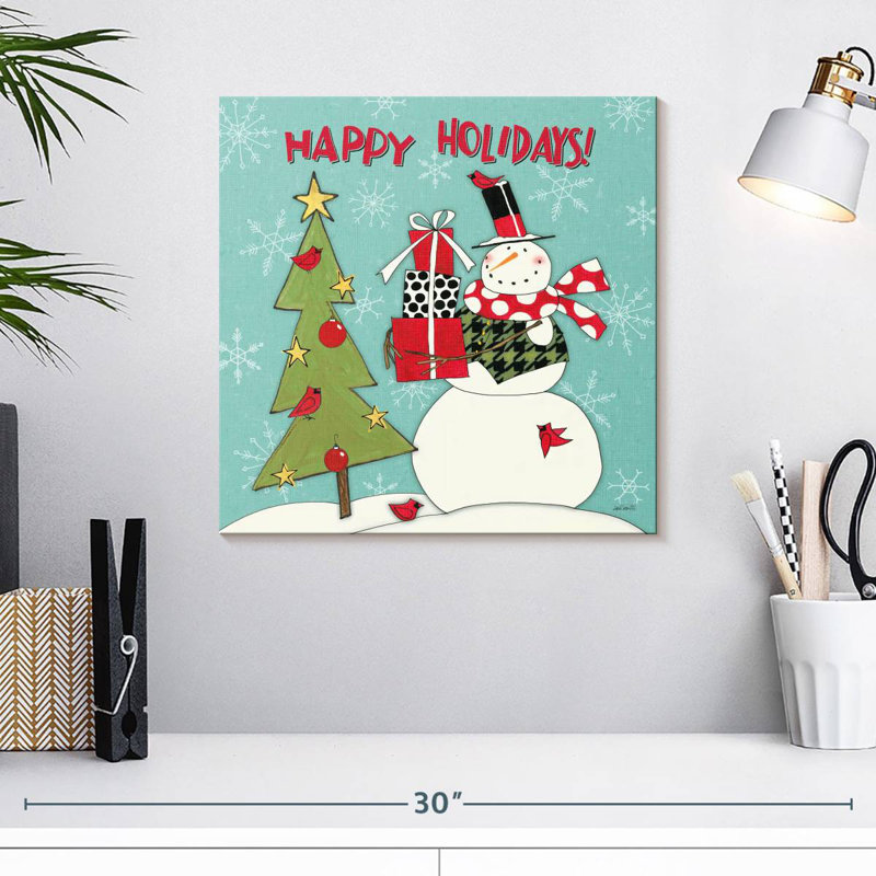 Lelend Snowman Sentiments V, 16" H x 16" W