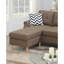 Contemporary Coffee Sectional With Rolled Armrest And Reversible Lounge Modern Chaise Pillows-818878549