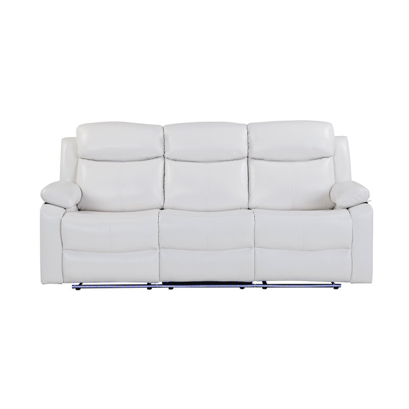 Canapé inclinable blanc avec lumières DEL Blanche