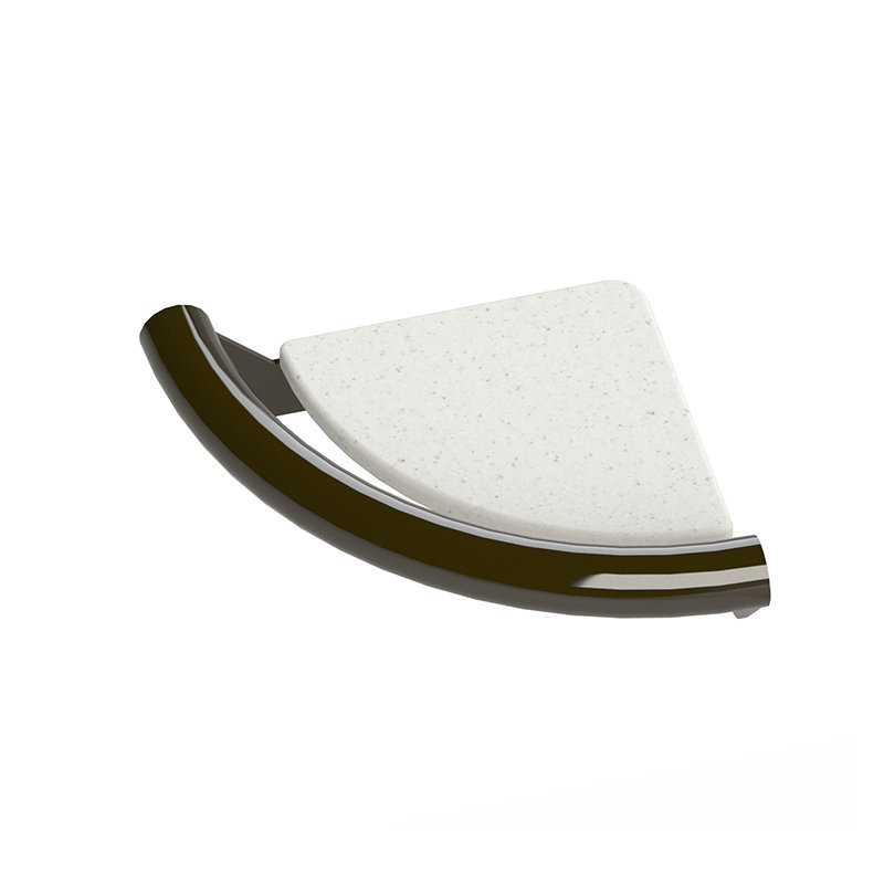 INVISIA Corner Shelf Grab Bar, Designer Luxury Grab Bar (500 lb. Capacity), White