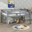 Lit mezzanine double avec échelle et garde-corps, cadre de lit bas avec espace de rangement, cadre de lit mezzanine en bois d'hévéa pour enfants adolescents-47599196