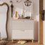 Armoire décorative, armoire à chaussures, étagère à chaussures étroite, armoire à chaussures avec 2 tiroirs rabattables