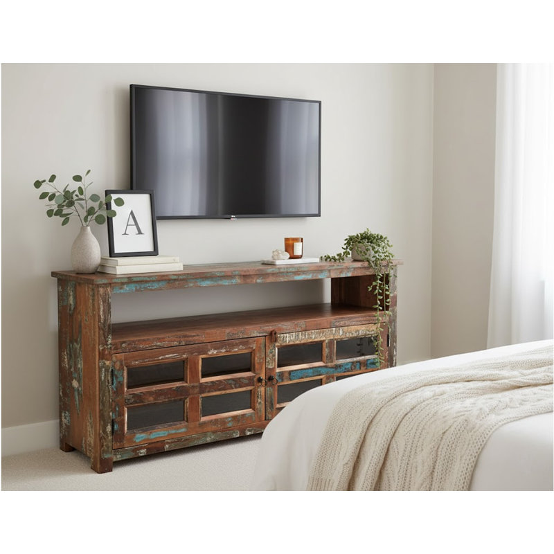 Meuble télé antique en bois massif