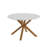 Kazier round dining table with white and oak effect - 47.24 inches