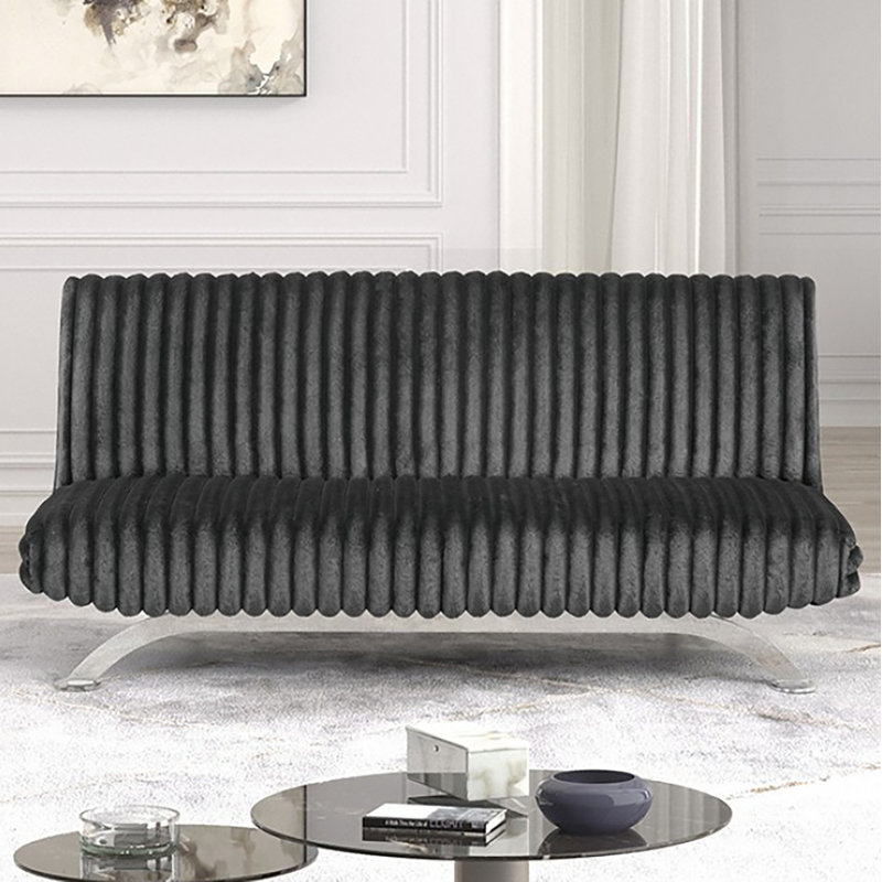 Canapé convertible Beasha, Gris anthracite