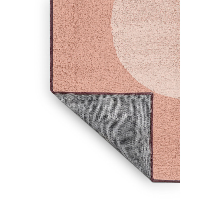 Machine Washable Norridge Easter Modern & Contemporary Abstract Rug in Beige – Rose Binding, 3x5