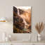 Cascade d'eau sur les montagnes Rocheuses en automne, art mural sur toile-133520089