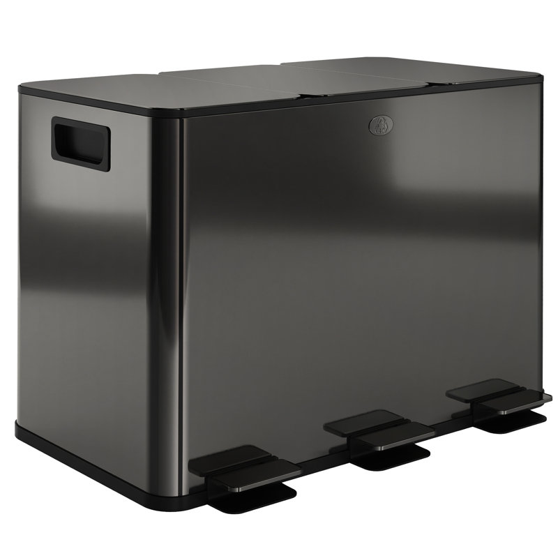Sarisha Step On Multi-Compartment Rubbish & Recycling Bin - 45L