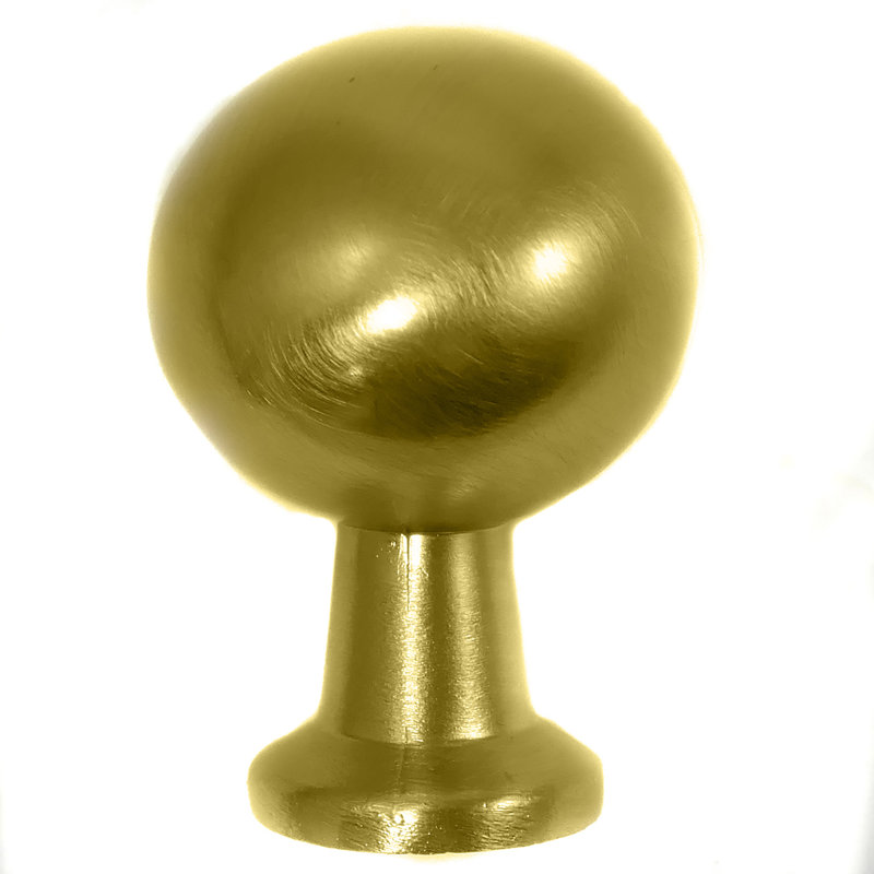 Poignée ronde de 7/8 po de diamètre, Laiton brossé mat