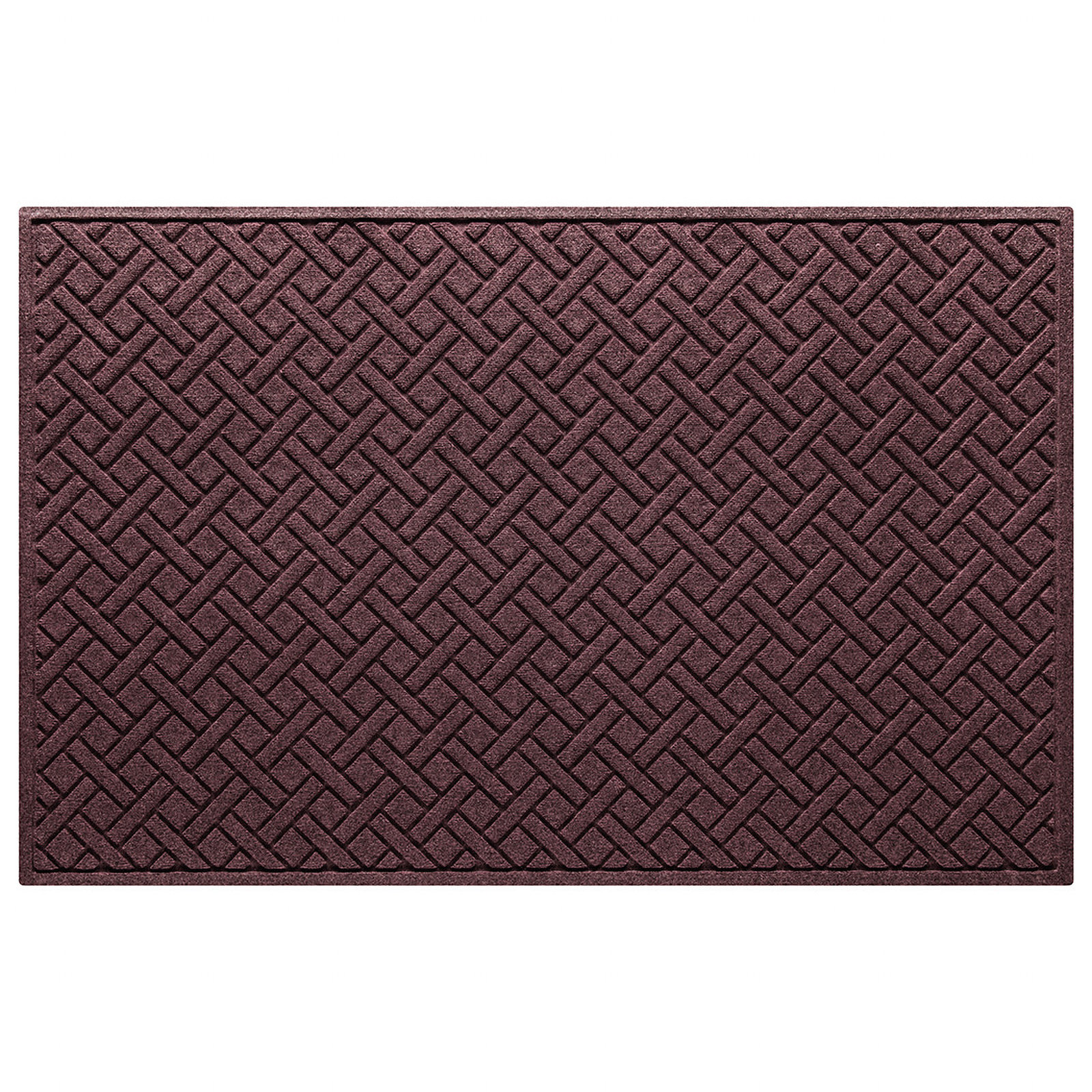 WaterHog Lattice Non-Slip Doormat, Bordeaux, 0.375" H x 72" W x 48" D