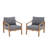 Solid Wood Patio Chair with Cushions-113103515