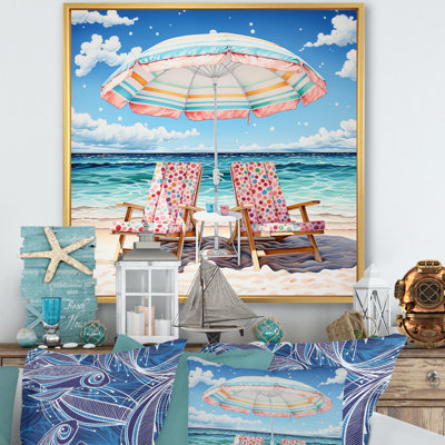 Beautify Beach Chairs Scenery II - Nautical & Beach Wall Decor