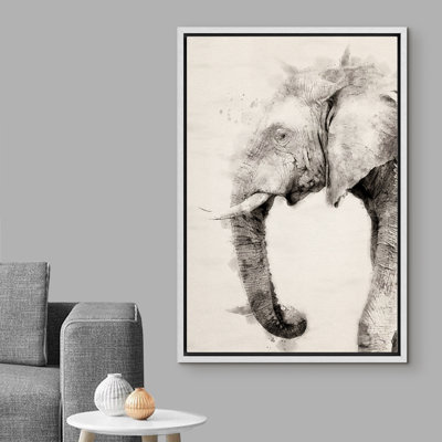 Portrait d'éléphant à l'aquarelle IDÉE4WALL