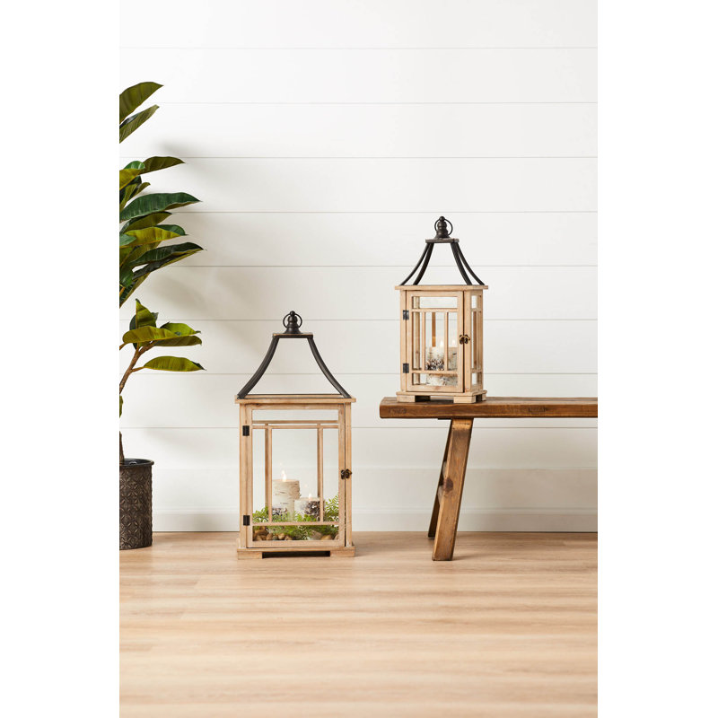 31'' H Wood Lantern