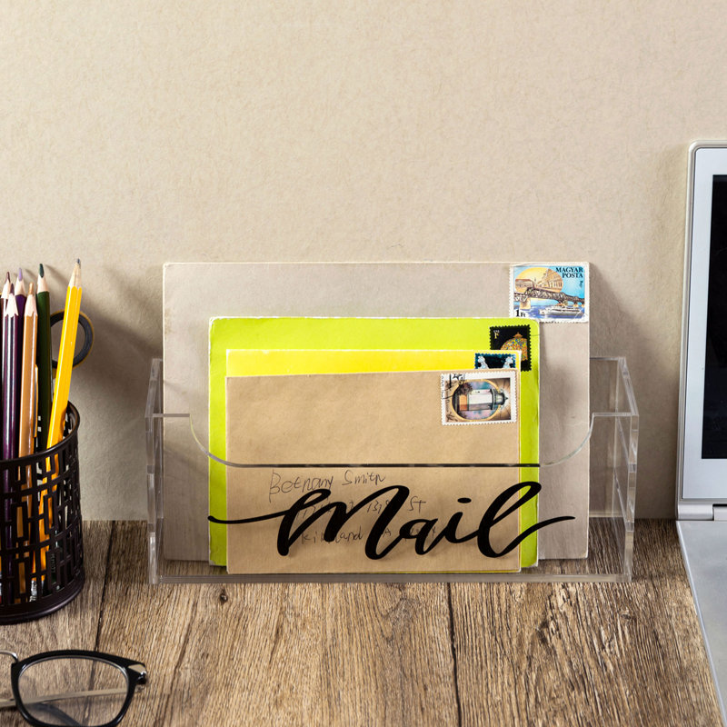 Hube Acrylic Mail Desk Organiser