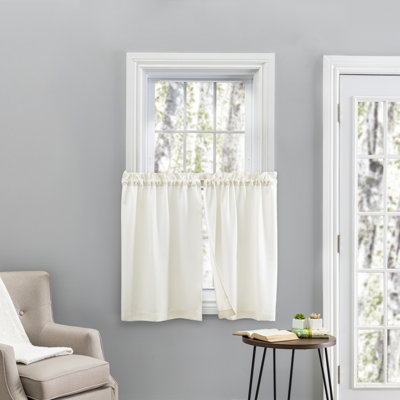 Lakeland Classic Tailored Cafe Curtain/Tier Pair in Light Filtering in Bold Colours and Various Sizes
