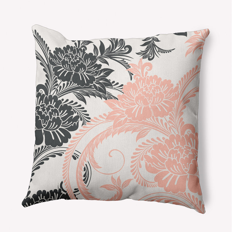 Housse de coussin décoratif en polyester par E by Design, 18 po x 18 po, Rose