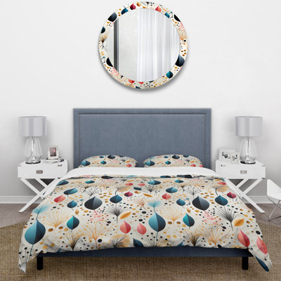 Ensemble de housse de couette Botanical Pastel Color Flowers Composition IV