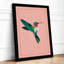 Emerald Hummingbird Modern - Framed Print-723168012-723168014