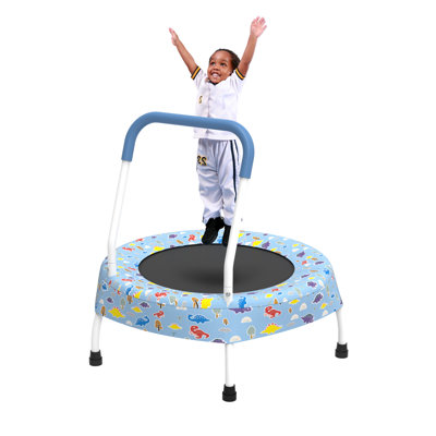 Trampoline 28 pouces pour tout-petits pour enfants de 1 an et plus avec poignée, cadeaux pour bébés pour les garçons et les filles, intérieur et extérieur 