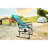 Heavy Duty Folding Camping Chair With Side Table - Blue For Backpacking, Beach, Lawn Portable Sport Games, Garden