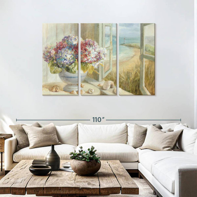 Harnek Coastal Hydrangea I, 48" H x 74" W