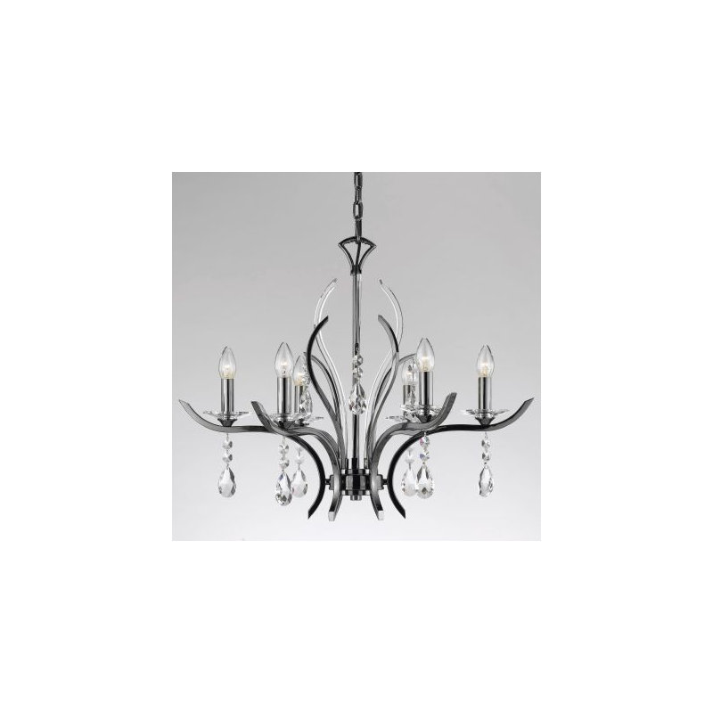 6 - Light Chandelier, Gun Metal