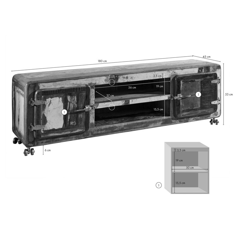Freezy Unfinished TV Stand for TVs up to 78