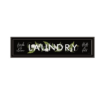 "Laundry-Fresh & Clean" By House Fenway, Ready To Hang Framed Print, Black Frame