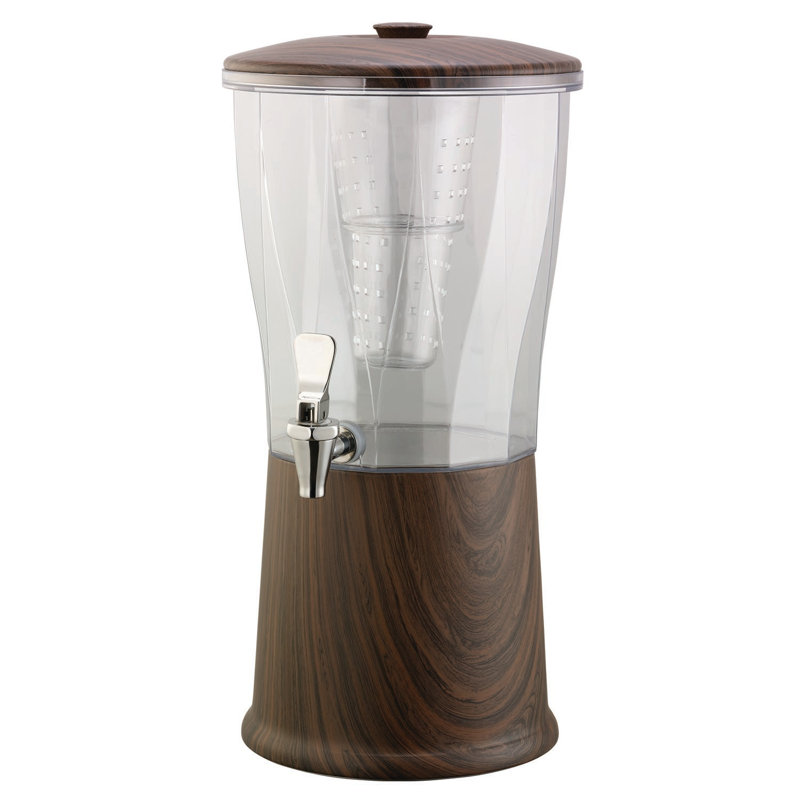 Acier inoxydable avec infuseur 3 gallons, Bois foncé