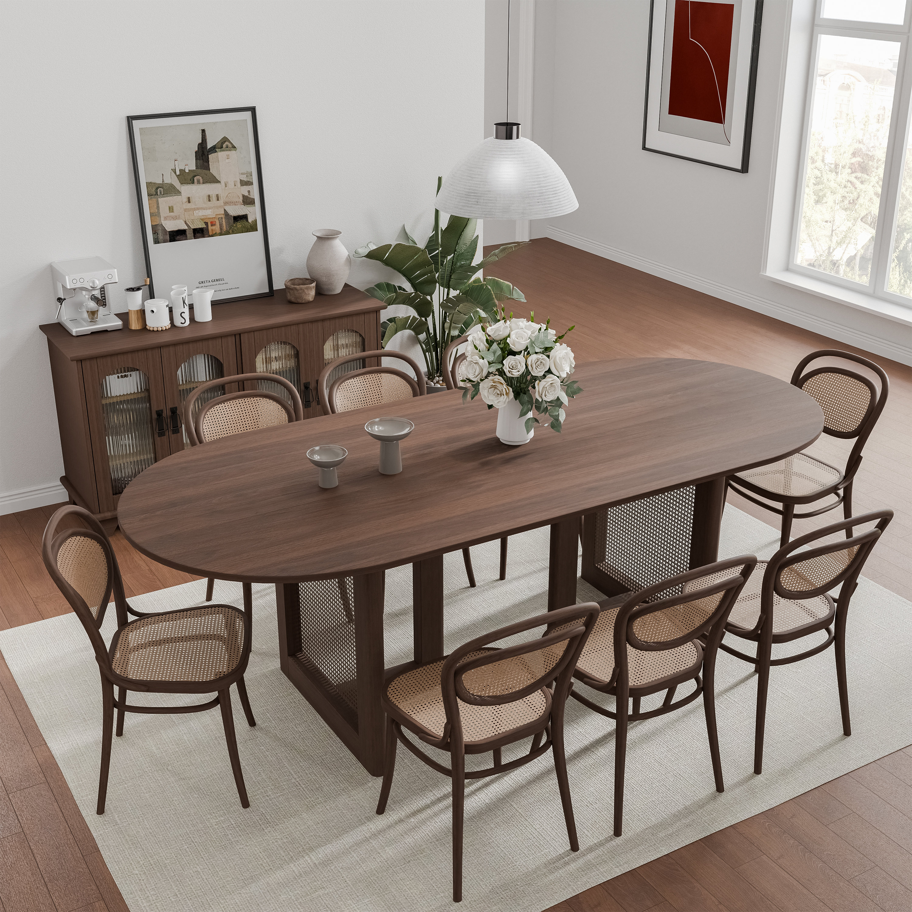 Beachcrest Home™ Midkiff 33.5"W×30"H Oval Dining Table & Reviews | Wayfair